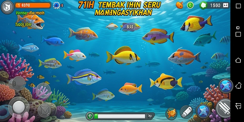 Tampilan gameplay 71H yang mendebarkan dengan tembak ikan.