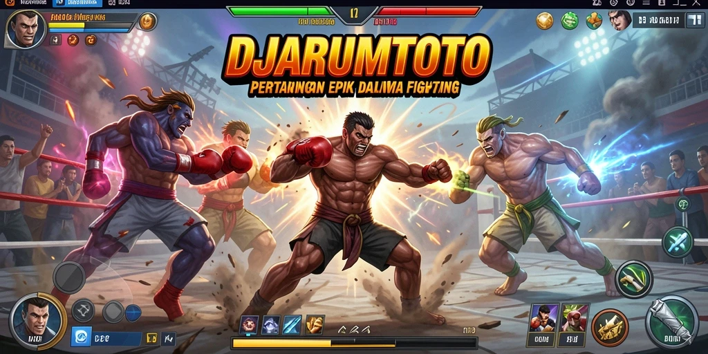 Tangkapan layar gameplay DJARUMTOTO menampilkan aksi pertarungan yang mendebarkan.