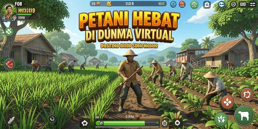 Screenshot FO8 menampilkan gameplay pertanian yang menarik dan interaktif.