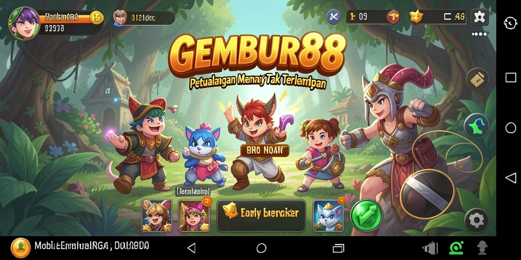 Screenshot menampilkan aksi seru dalam petualangan GEMBUR88.