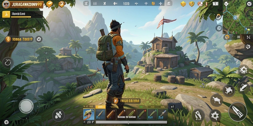 Tampilan gameplay dinamis di dunia terbuka JURAGANKOIN99.