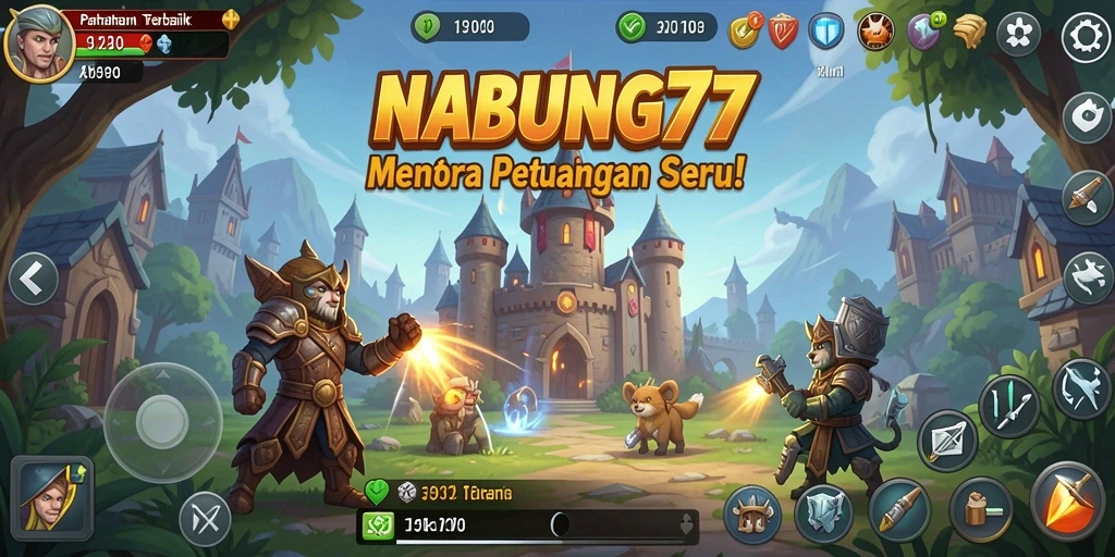 Screenshot menampilkan gameplay seru dari Tower Defense NABUNG77.