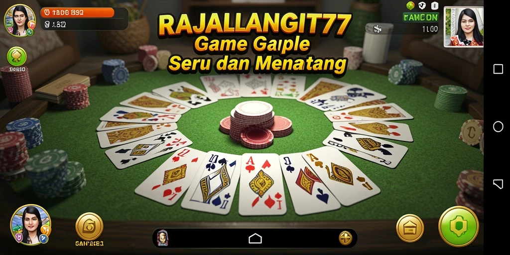 Tampilan gameplay Gaple yang mengasyikkan di RAJALANGIT77.