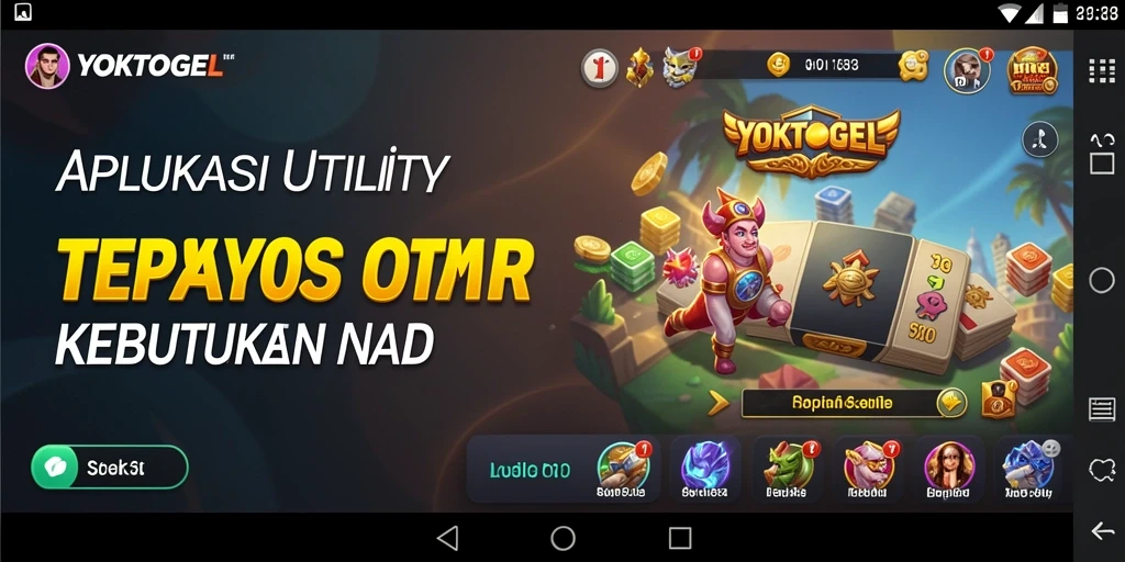 Screenshot utama YOKTOGEL menampilkan antarmuka aplikasi Utility yang bersih dan efisien.